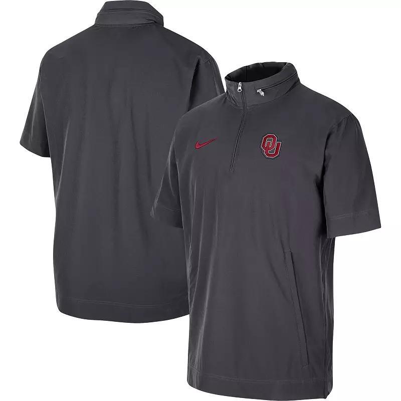 NIKE Orange Clemson Tigers Coaches Half-zip Short Sleeve Jacket Product Image