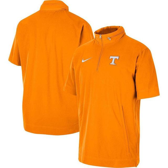 NIKE Orange Clemson Tigers Coaches Half-zip Short Sleeve Jacket Product Image