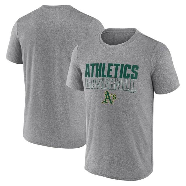 MLB Oakland Athletics Men's Gray Athletic T-Shirt - XL Product Image