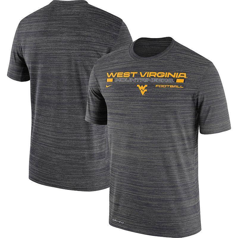 Mens Nike Charcoal West Virginia Mountaineers Velocity Legend Dri-Fit Performance T-Shirt Grey Product Image