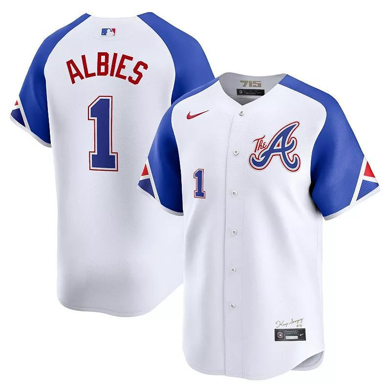 Mens Nike Ozzie Albies Atlanta Braves City Connect Limited Player Jersey Product Image