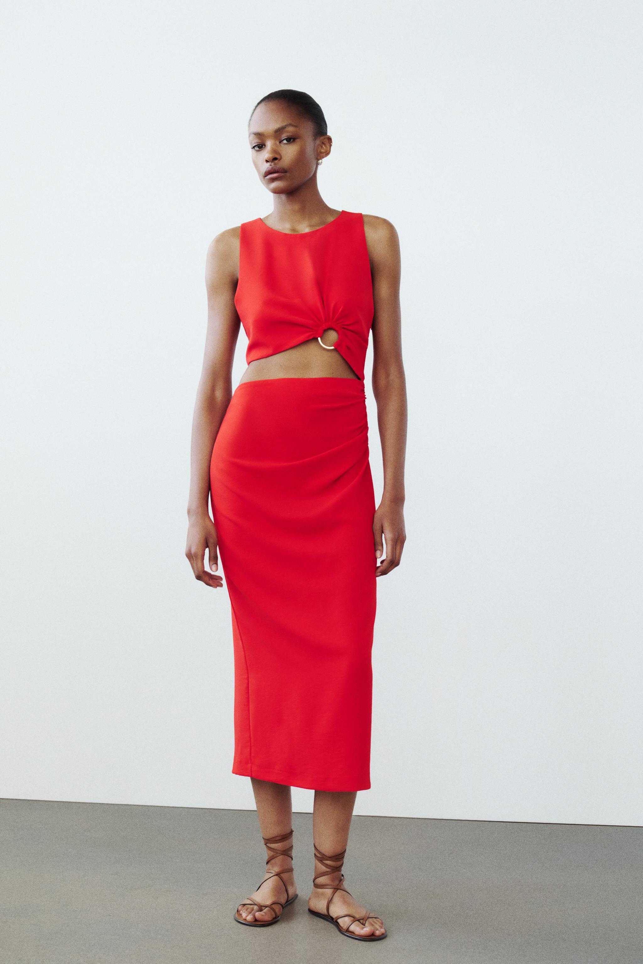 CUT OUT RING MIDI DRESS Product Image