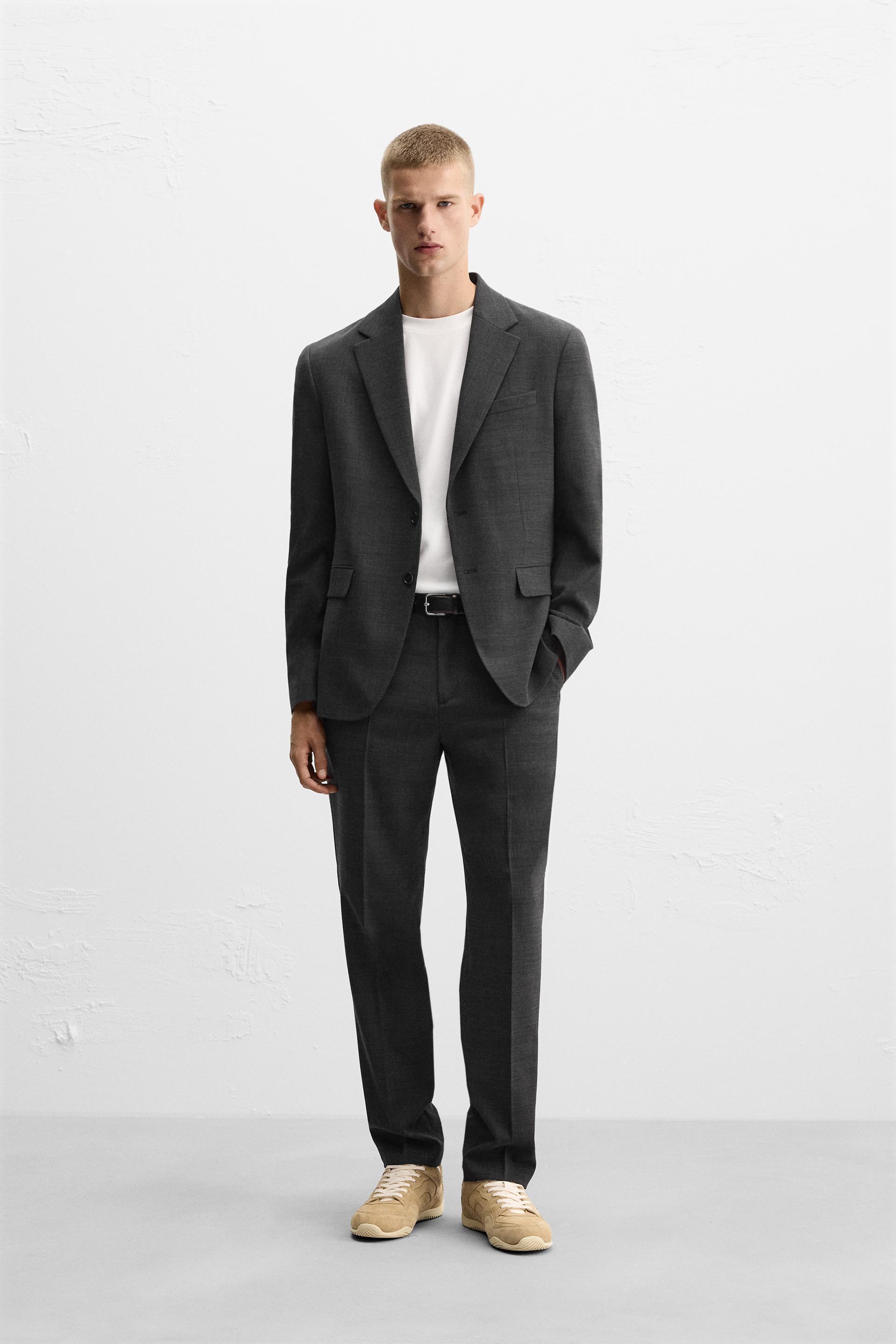 TEXTURED SUIT PANTS Product Image