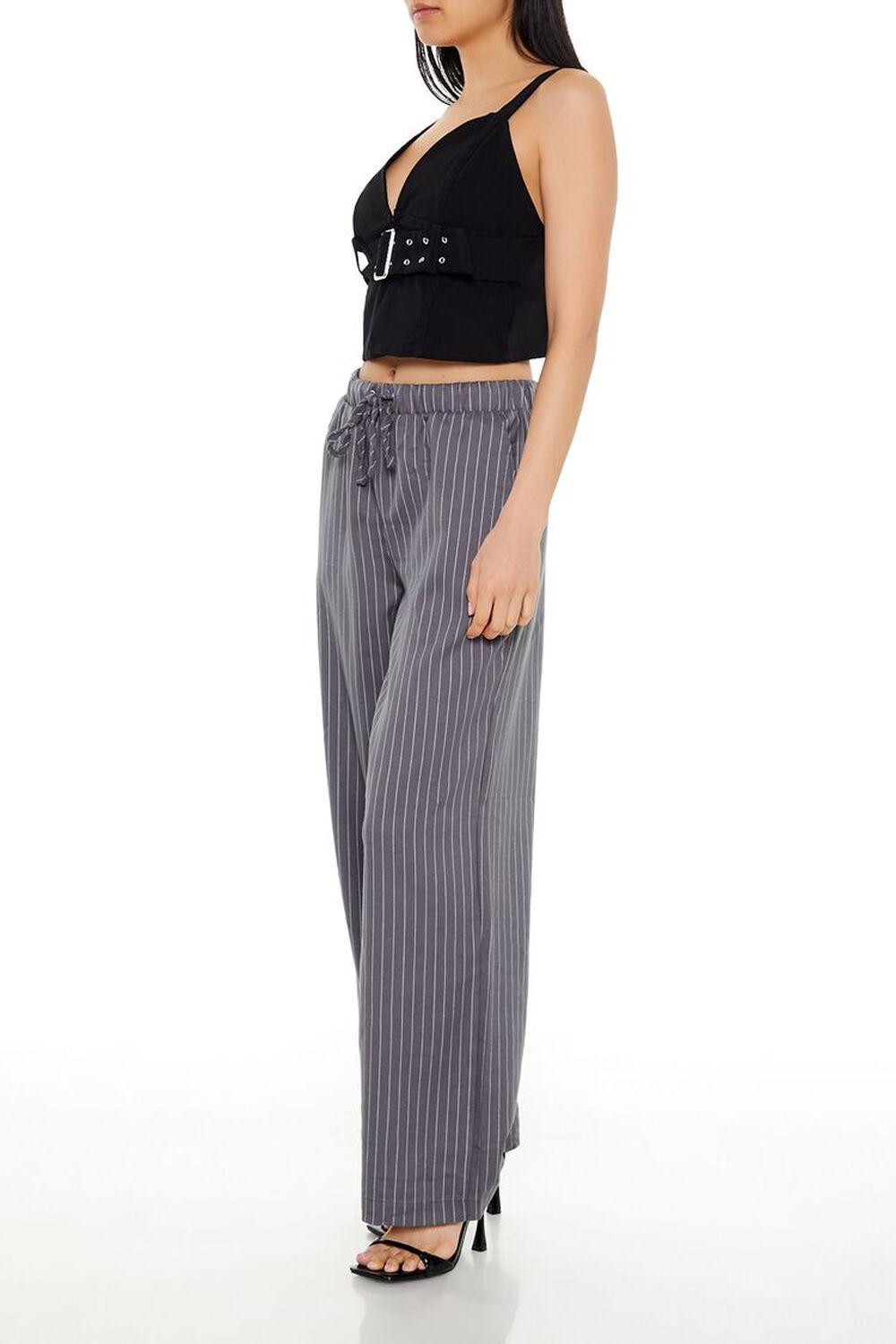 Pinstriped Wide-Leg Pants | Forever 21 Product Image