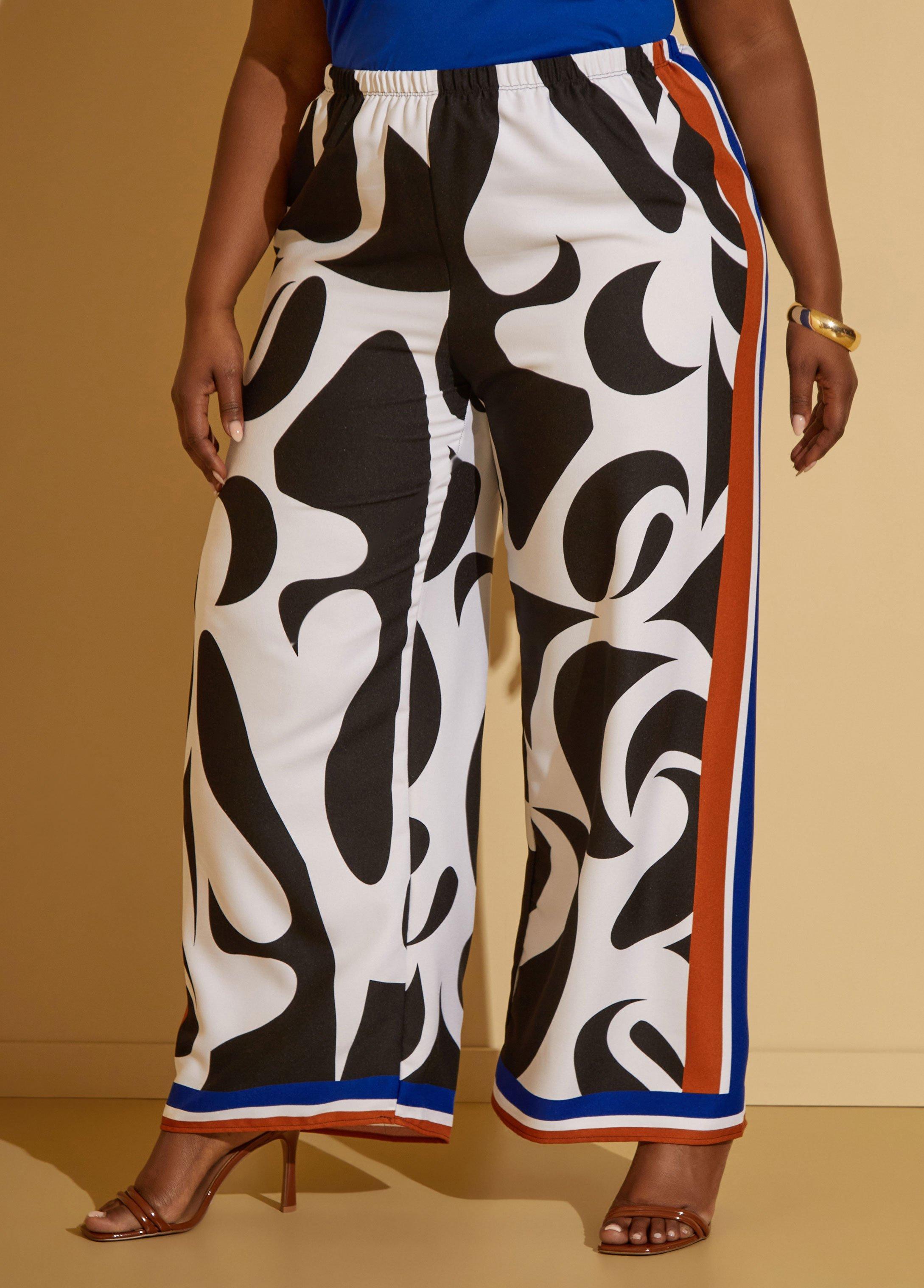 Printed Wide Leg Pants Product Image