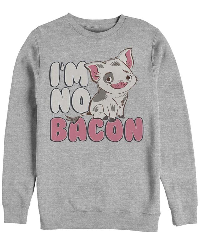 Disneys Moana Pua Cute Im No Bacon Mens Sweatshirt Athletic Grey Product Image