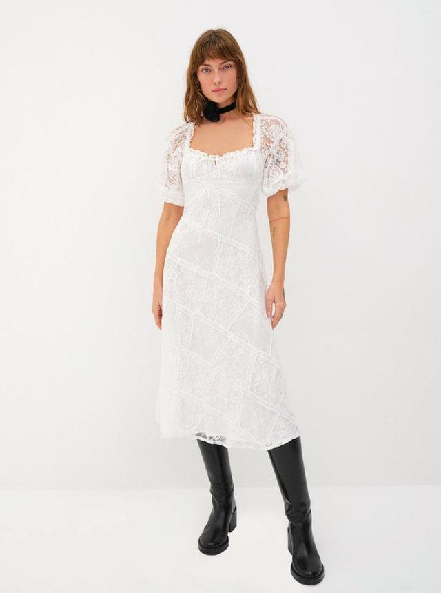 Lily Midi Dress — White Product Image