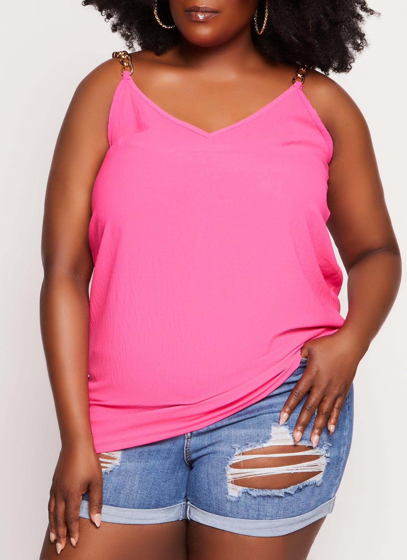 Womens Plus Size Basic Chain Strap Cami Product Image