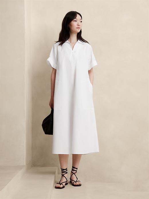 Tab Poplin Midi Dress Product Image