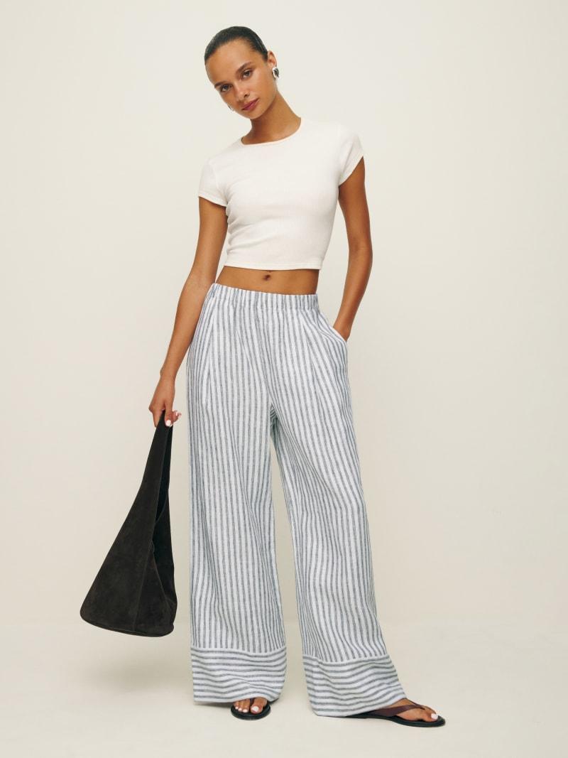 Fernando Wide Leg Linen Pant Product Image