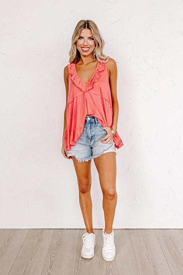 Sunshine Needed Shift Top In Neon Pink Product Image