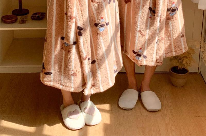 Couple Matching Dog Print Pajama Robe Product Image