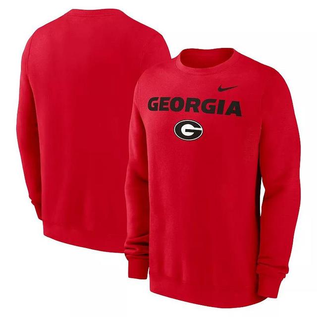 Mens Nike Georgia Bulldogs Primetime Primary Stack Pullover Sweatshirt Product Image