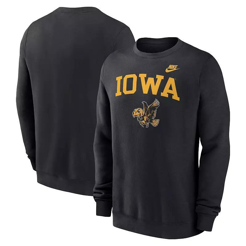 Mens Nike Iowa Hawkeyes Legacy Classic Tackle Twill EmbroideredArch Over Logo Pullover Sweatshirt Product Image