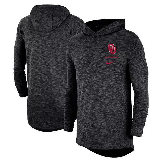 Mens Nike Crimson Oklahoma Sooners Slub Performance Long Sleeve Hoodie T-shirt Product Image