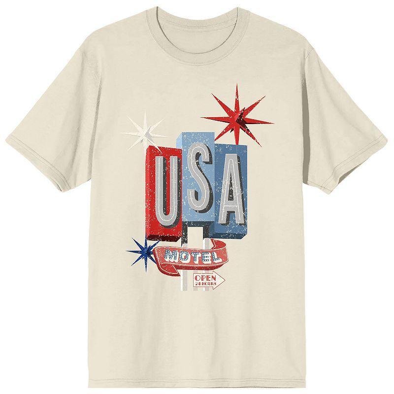 Mens Americana USA Motel Tee Beige Product Image