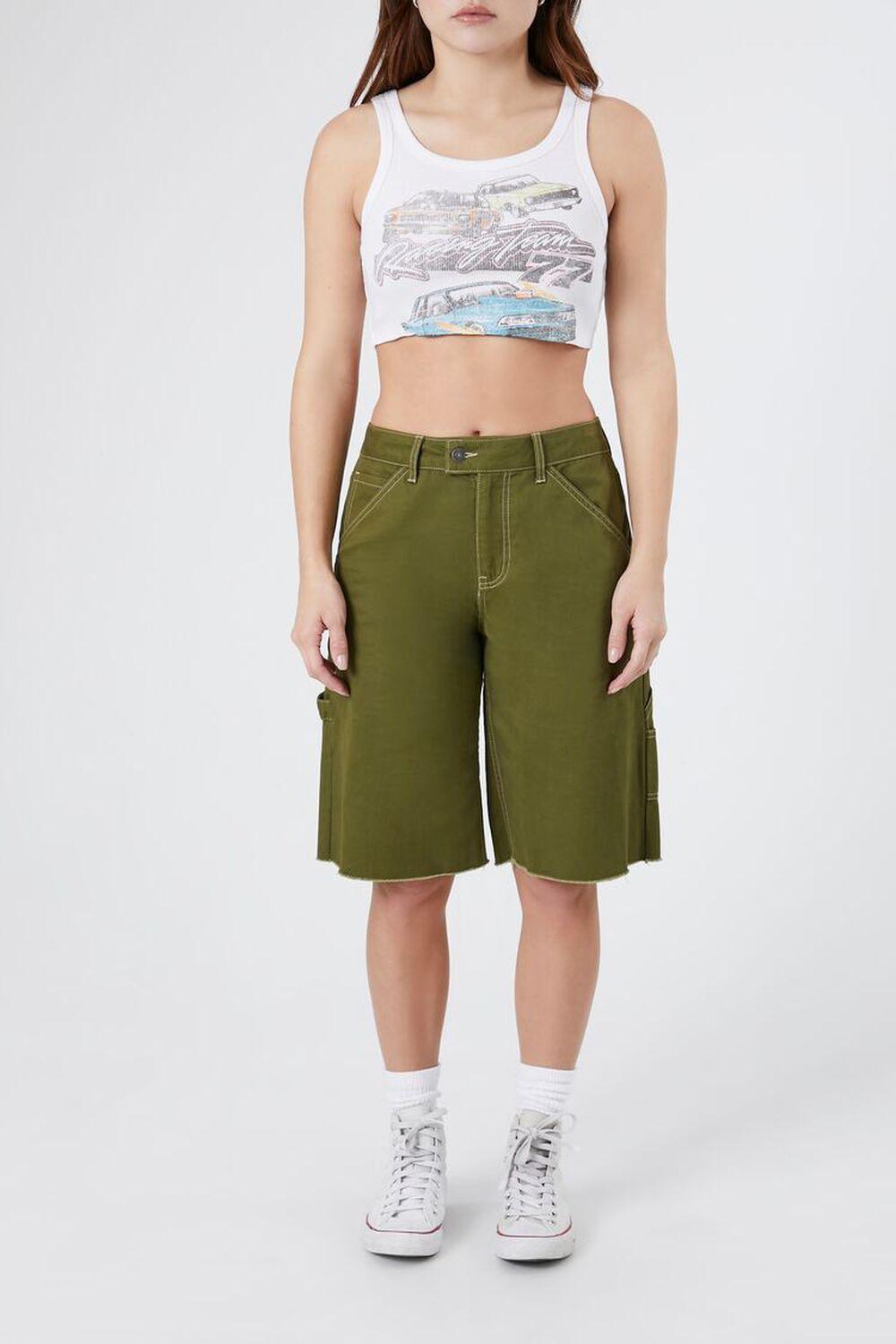 Cropped Racing Graphic Tank Top | Forever 21 Product Image