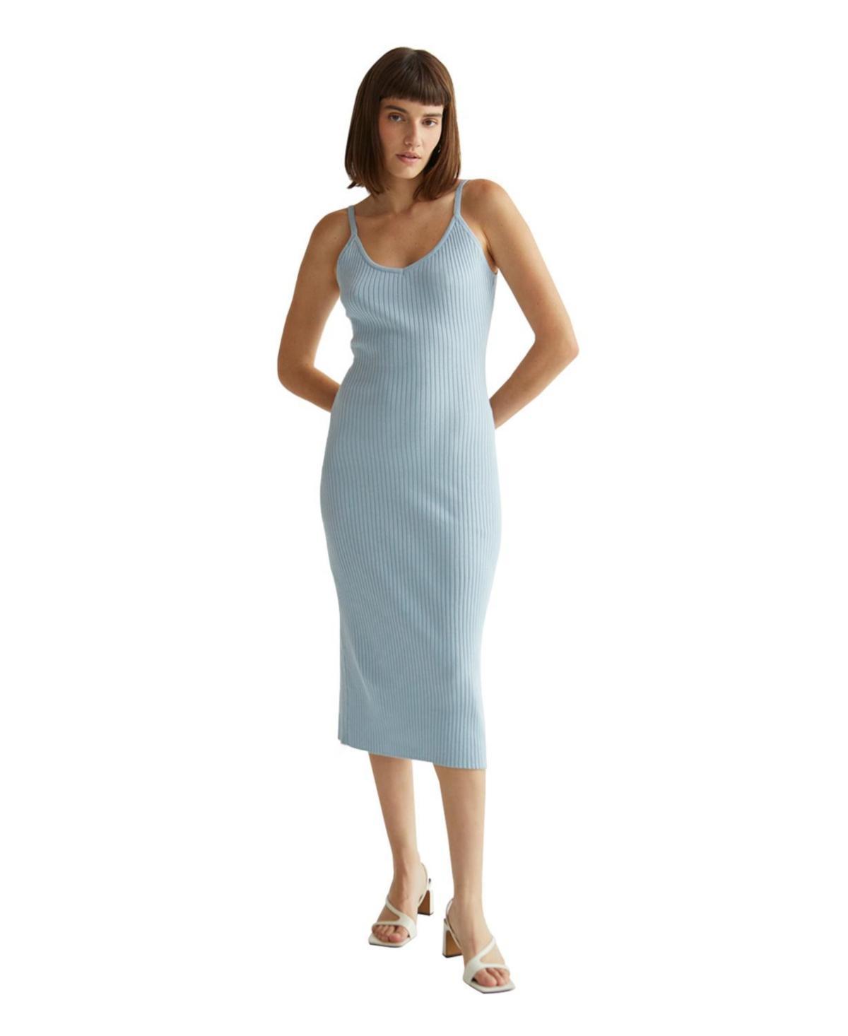 Crescent Womens Avery Ribbed Tank Midi Dress - Light Product Image