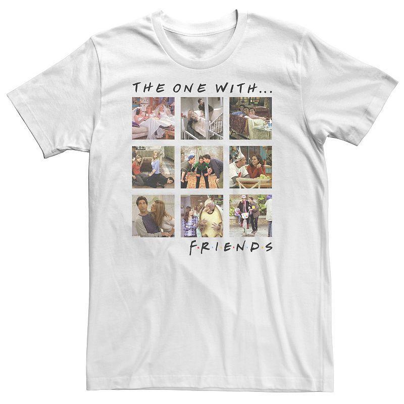 Big & Tall Friends Group Shot The One With Character Panels Tee, Mens Product Image