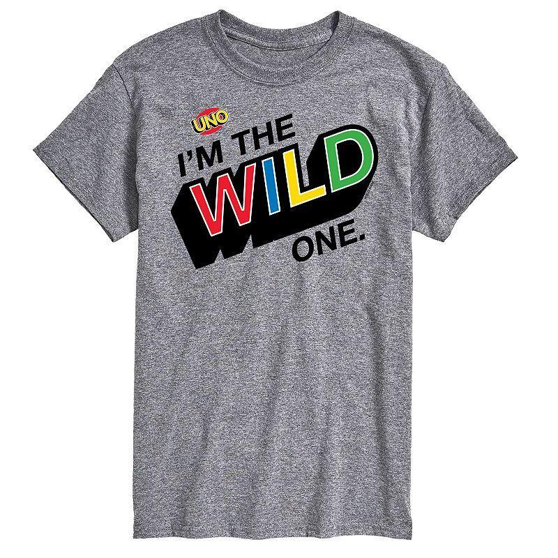 Big & Tall UNO Im The Wild One Tee, Mens Med Grey Product Image