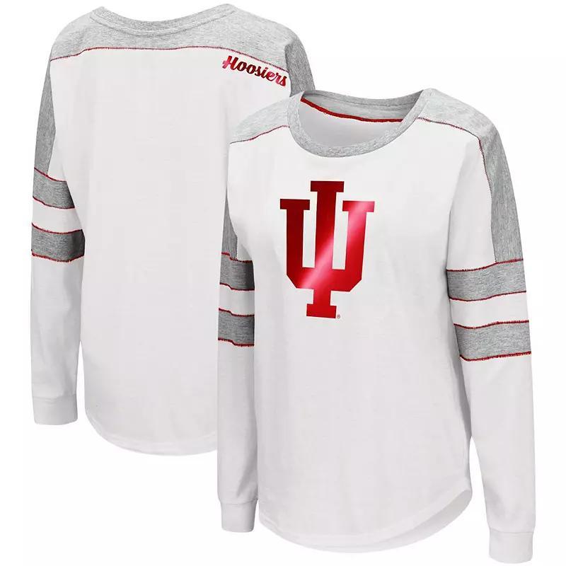 Womens Colosseum Indiana Hoosiers Trey Dolman Long Sleeve T-Shirt Product Image