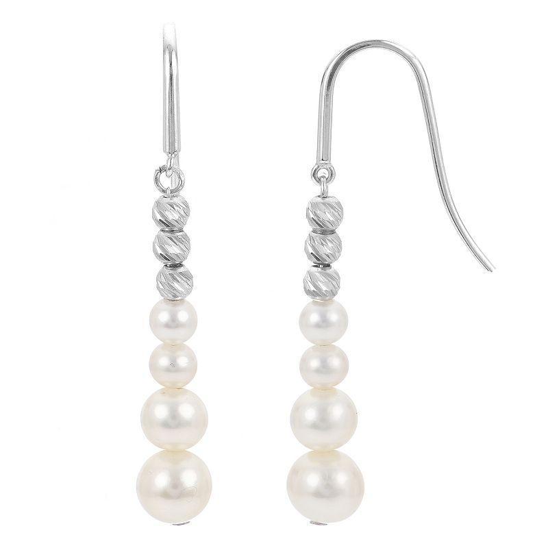 PearLustre by Imperial Freshwater Cultured Pearl Beaded Drop Earrings, Womens, Sterling Silver Product Image