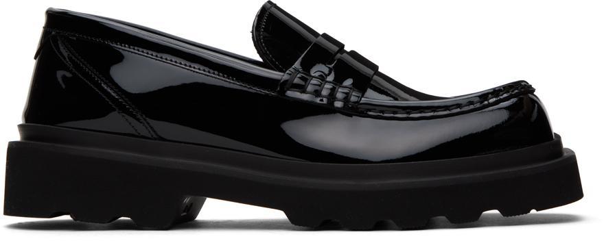 Black Moc Toe Loafers In 80999 Nero Product Image