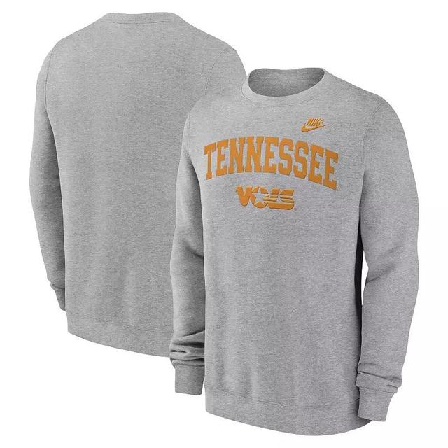 Mens Nike Heather Gray Tennessee Volunteers Legacy Classic Tackle Twill EmbroideredArch Over Logo Pullover Sweatshirt Product Image