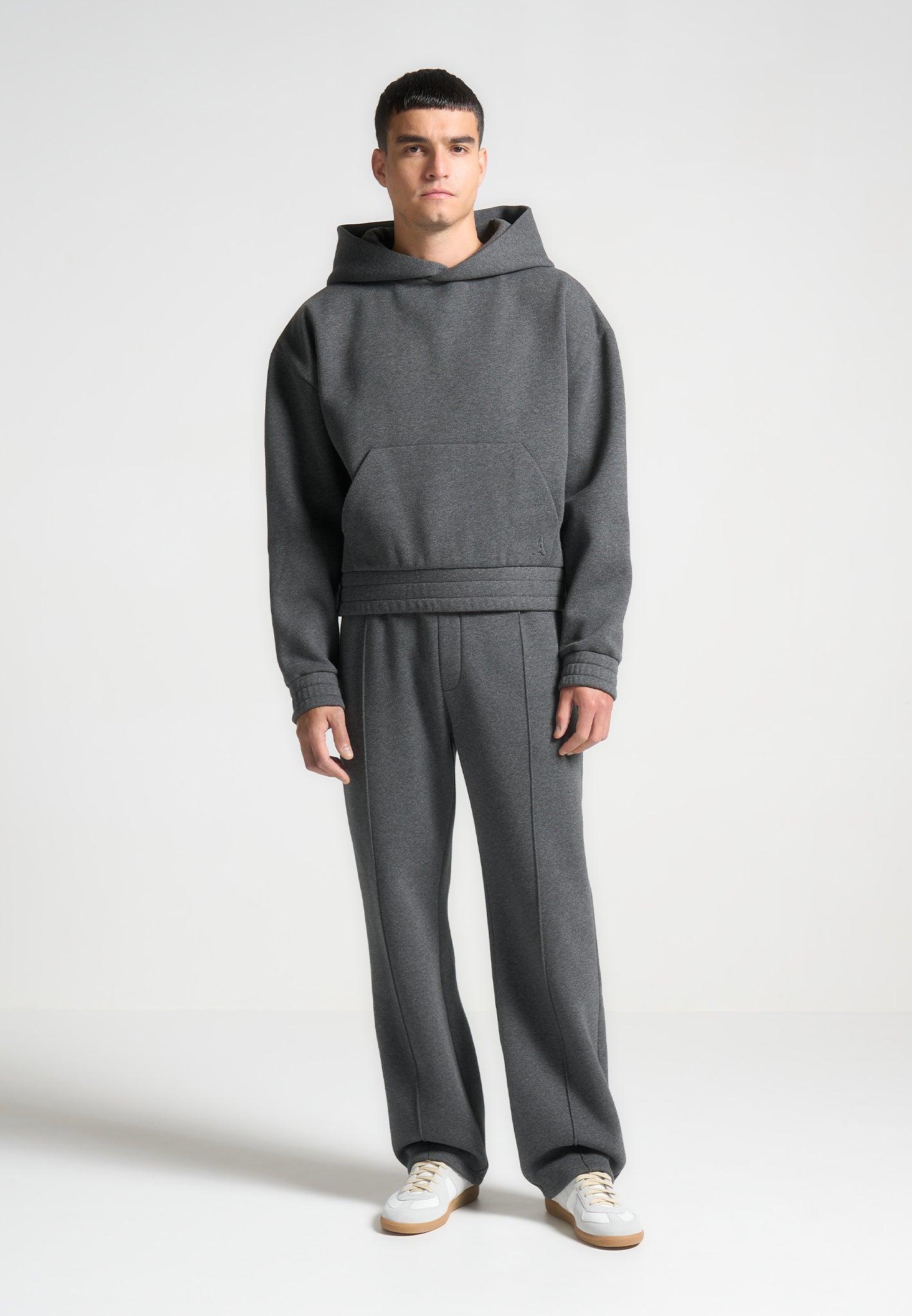 Éternel 420GSM Cropped Hoodie - Dark Grey Male Product Image