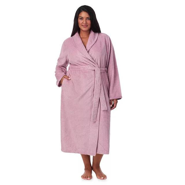 Plus Size Stan Herman Dimple Plush Wrap Robe, Womens Product Image