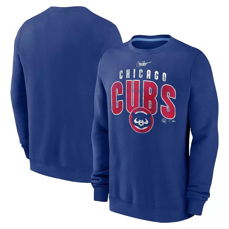 Mens Nike Royal Chicago Cubs Cooperstown Collection Team Shout Out Pullover Sweatshirt Product Image