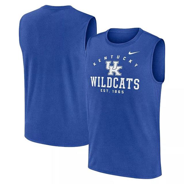 Mens Nike Royal Kentucky Wildcats Primetime Legend Lock Up Performance Muscle Tank Top Product Image