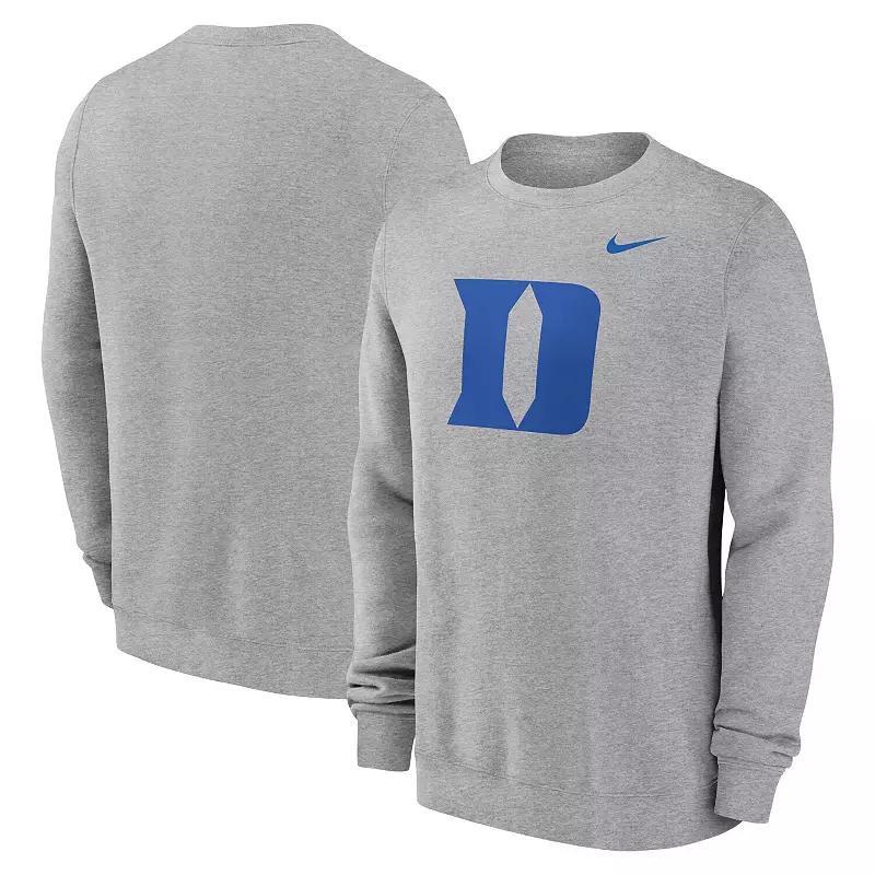 Nike Mens Heather Gray Duke Blue Devils Primetime Evergreen Fleece Pullover Sweatshirt Product Image