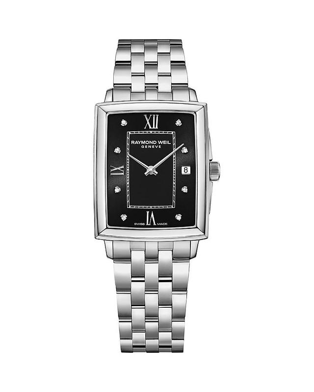 Raymond Weil Womens Swiss Toccata Diamond (1/5 ct. t.w.) Stainless Steel Bracelet Watch 22.6x28.1mm Product Image