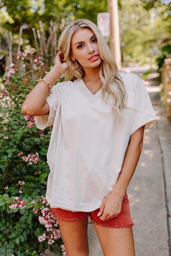 Casual Meetup Oversized Tee in Birch product image