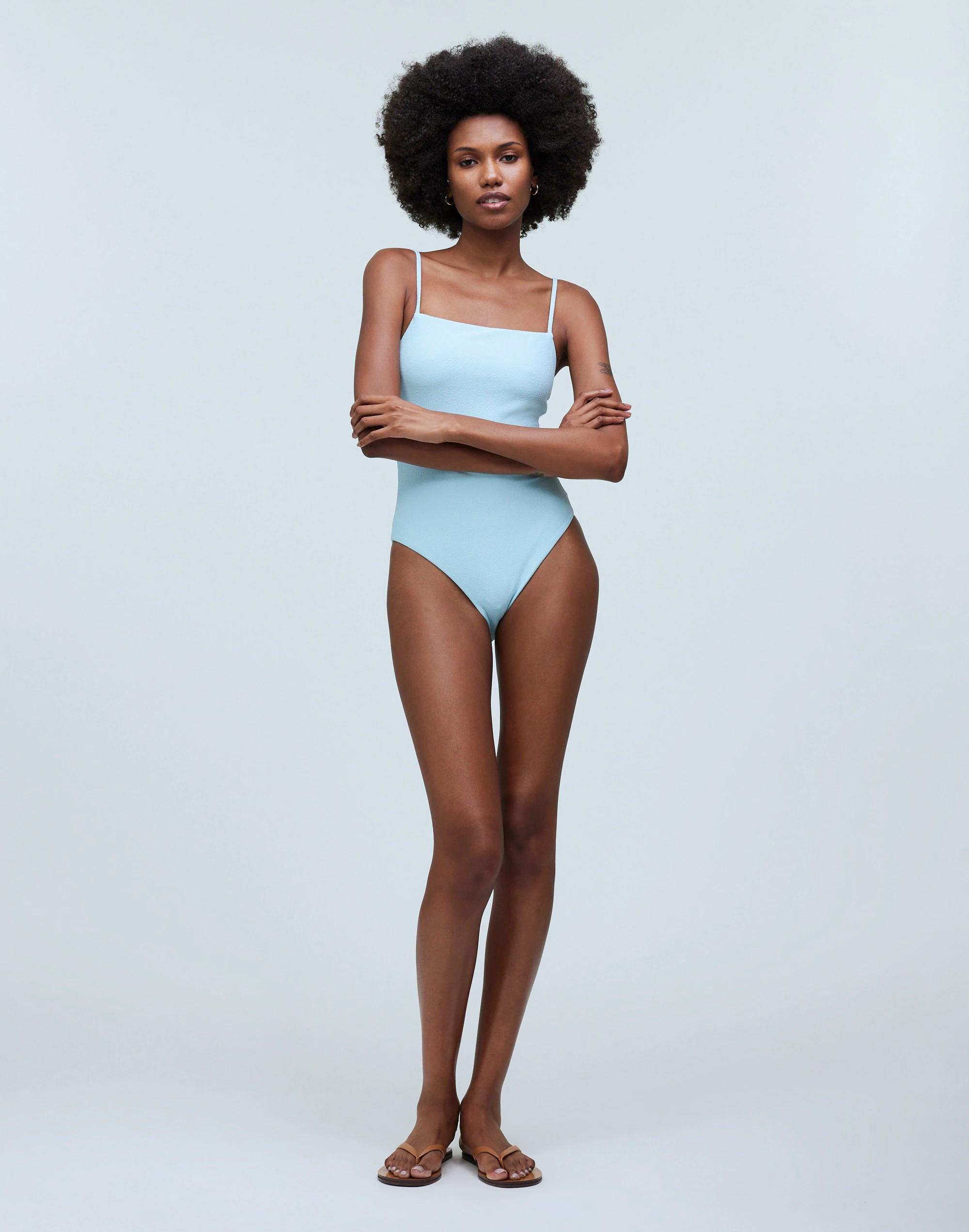 Square-Neck One-Piece Swimsuit Product Image