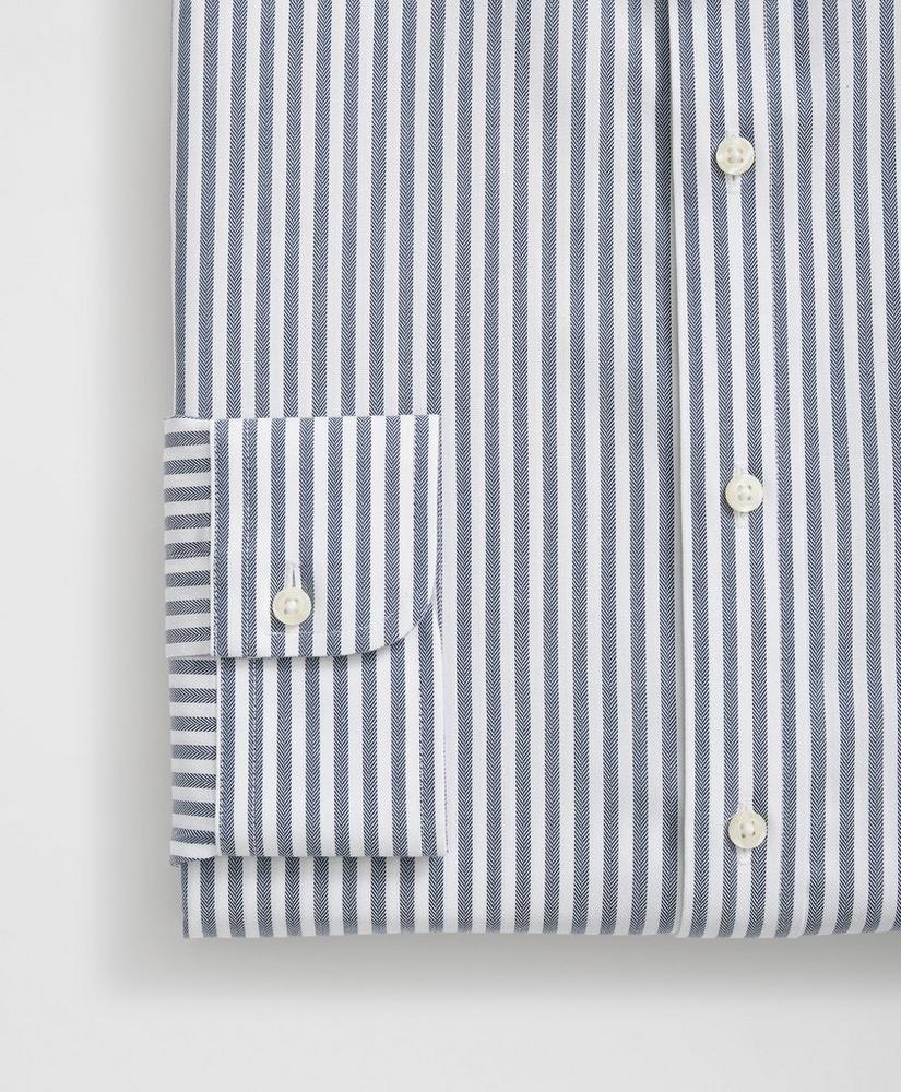 Stretch Supima® Cotton Non-Iron English Spread Collar, Striped Dress Shirt Product Image