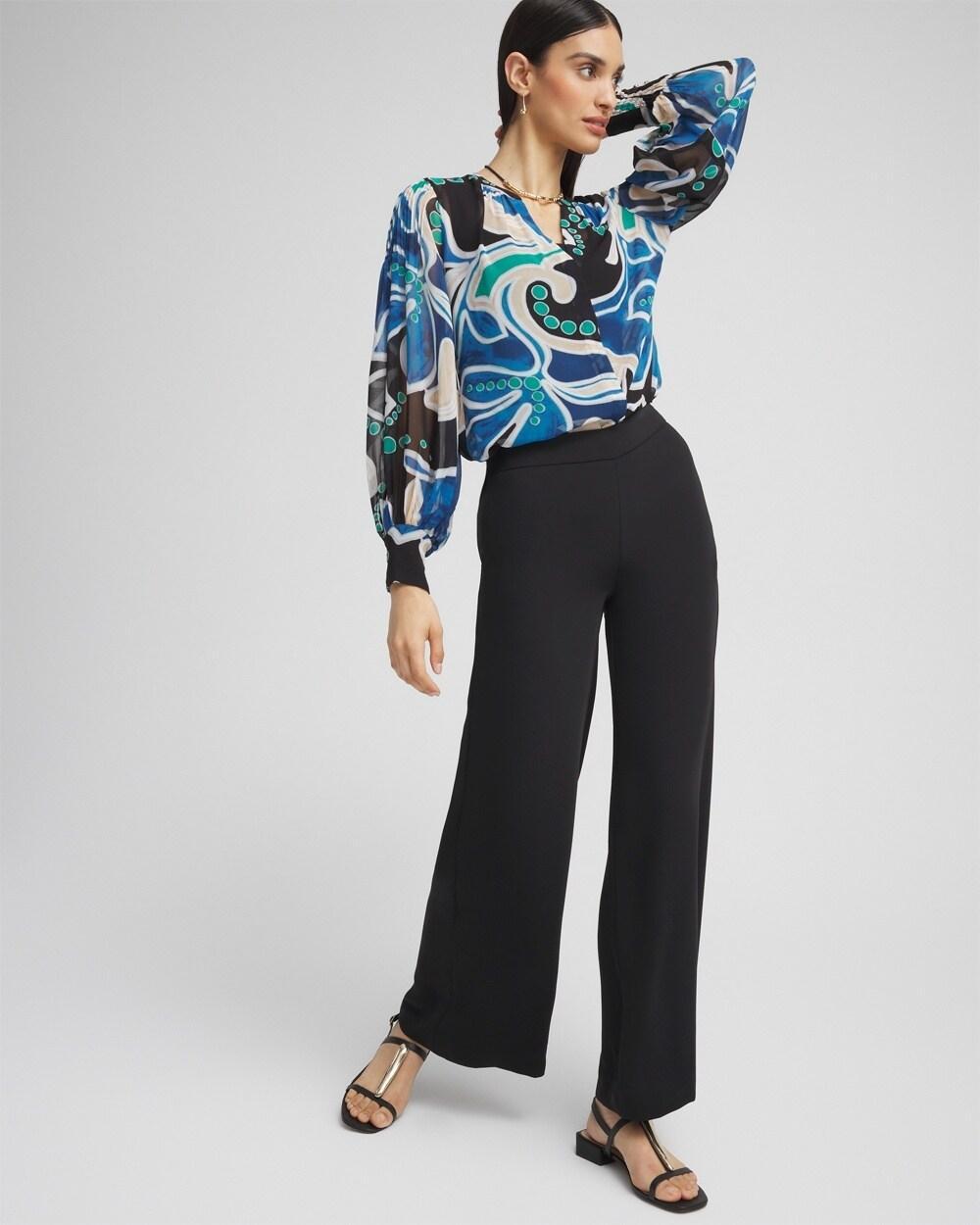 Pull-on Wide Leg Pants Product Image