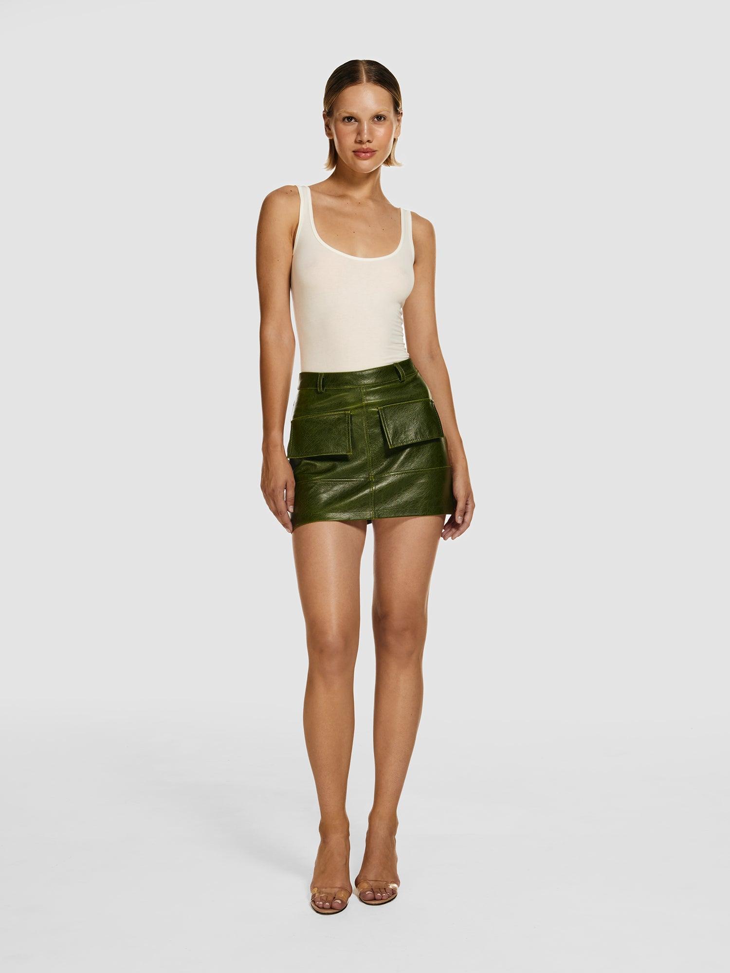 Paneled skort in Peridot Product Image