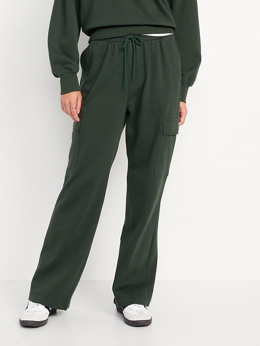 Extra High-Waisted SoComfy Cargo Wide-Leg Sweatpants Product Image