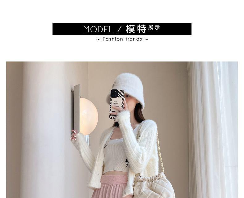 High Waist Plain Knit Maxi A-Line Skirt Product Image