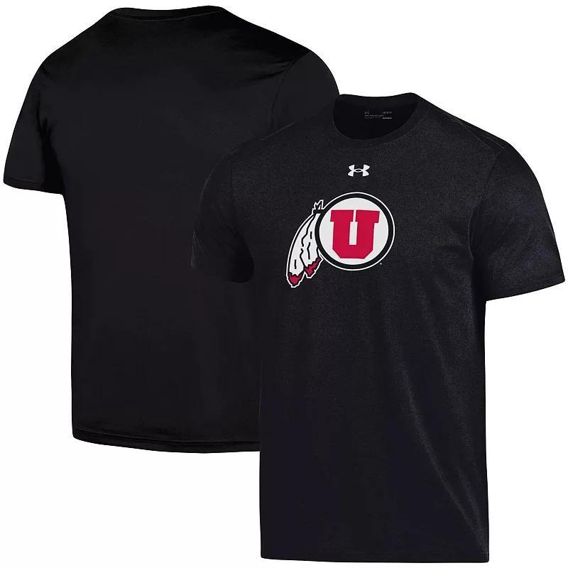 Mens Under Armour Black Utah Utes School Logo Performance Cotton T-Shirt Product Image