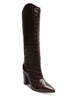 Schutz Maryana Pointed Toe Block Heel Knee High Boot Product Image