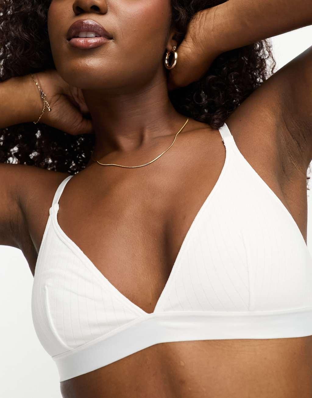 Monki ribbed triangle bralet Product Image