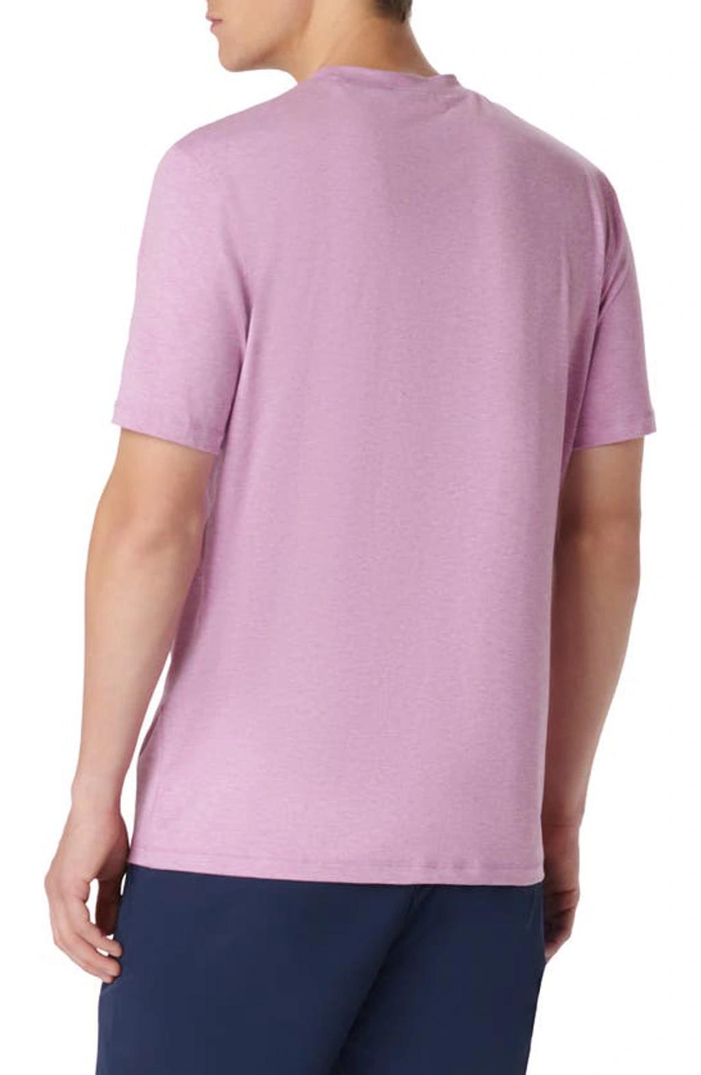 BUGATCHI Crewneck Performance T-shirt In Violet Product Image