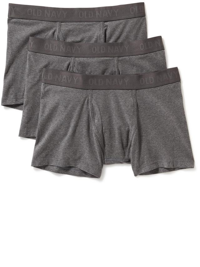 Old Navy Soft-Washed Built-In Flex Boxer Briefs Underwear 3-Pack for Men -- 6.25-inch inseam - Black - male - Size: XXL Product Image