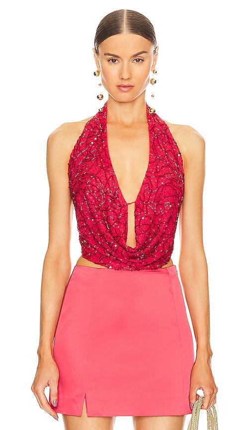 Cult Gaia Ballina Sleeveless Top in Pink Product Image