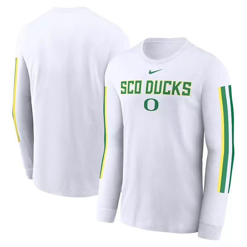 Mens Nike Oregon Ducks Local Spirit Slogan Long Sleeve T-Shirt Product Image