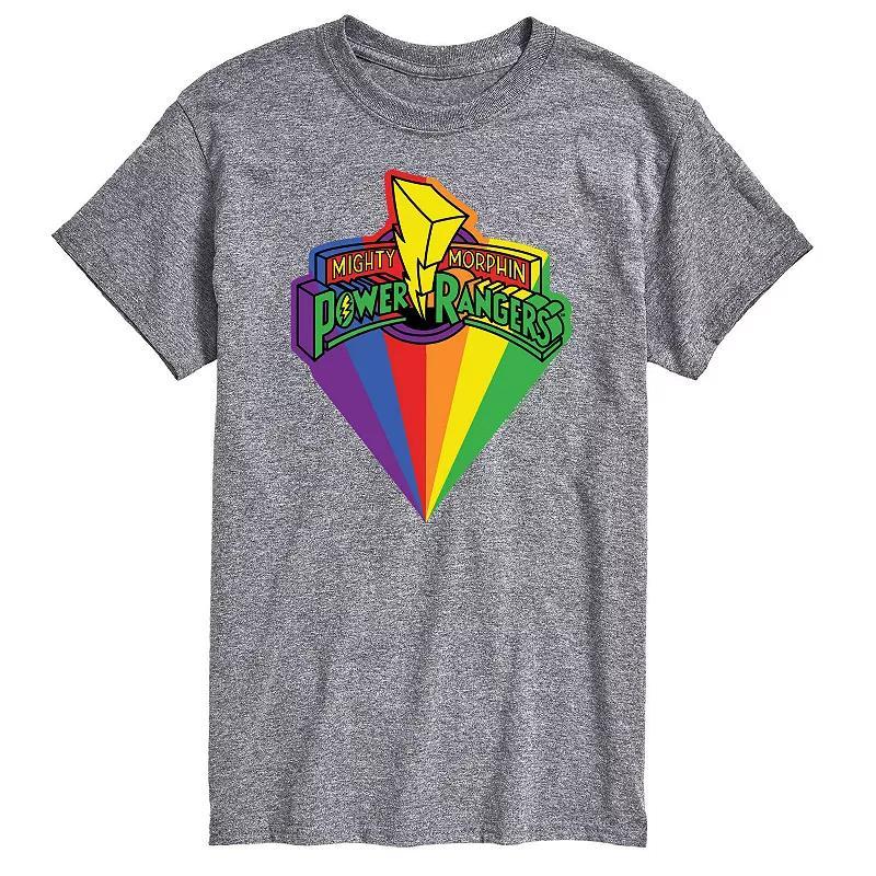 Mens Power Rangers Retro Pride Logo Graphic Tee Product Image