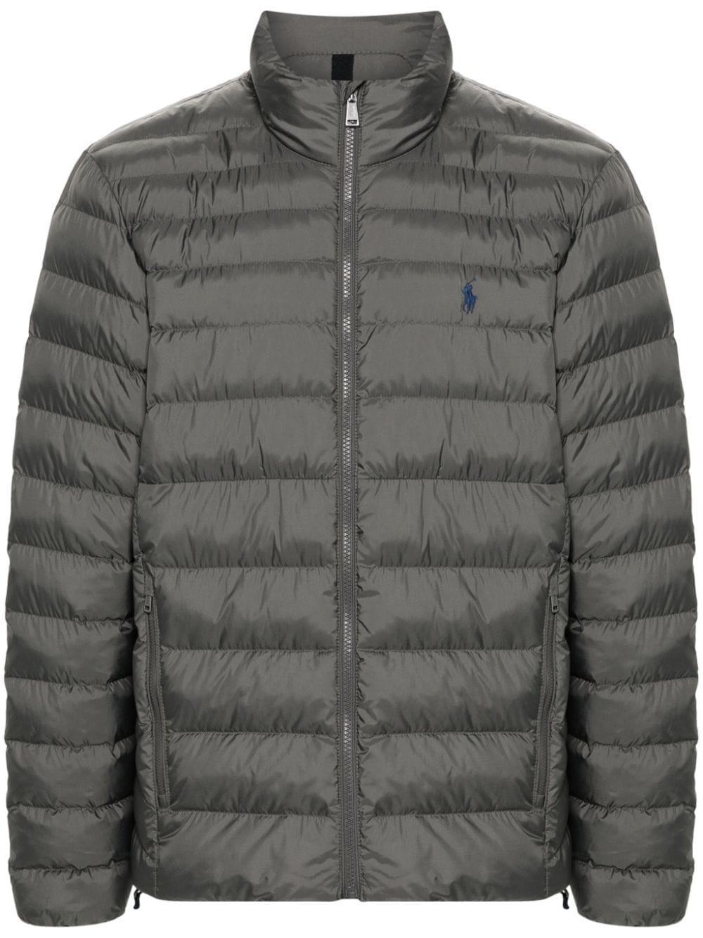 POLO RALPH LAUREN Funnel-neck Quilted Jacket In Grey Product Image